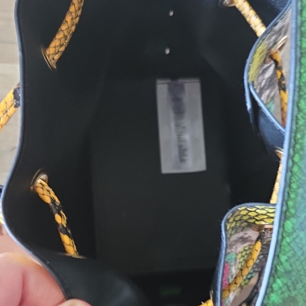 Aldo Multicolor Python Snake-Print Bucket Bag wit… - image 9